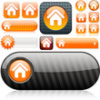 Home orange high-detailed icons.