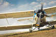 Old airplane ready to start Old airplane ready to start