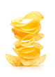 Potato chips isolated on white
