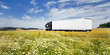 LKW vor Blumenwiese