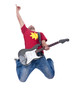 passionate guitarist making a jump passionate guitarist making a jump