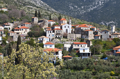 Photo: Traditional village of Thalames at Mani, Greece Traditional village of Thalames at Mani, Greece