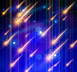 Vector: Meteor rain, Space & Stars Meteor rain, Space & Stars
