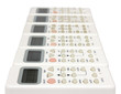 Photo: remote infrared devices in row remote infrared devices in row