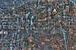 Photo: Vandalized brick wall Vandalized brick wall