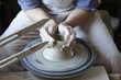 Töpfer Töpferscheibe Töpferdorf Betschdorf, Elsass
