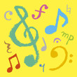 クレヨンの音楽記号