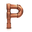3d Copper tubing letter - P