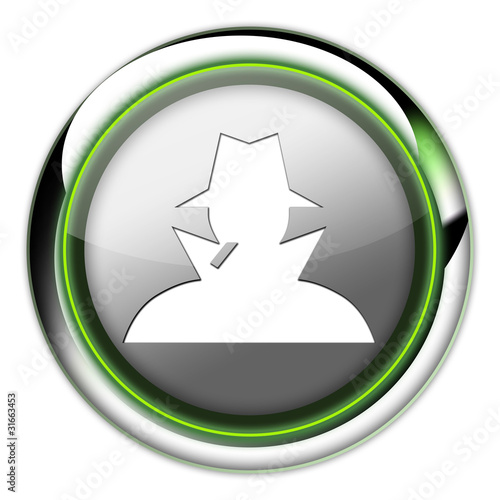 Illustration: Futuristic Button "Spy / Investigator" Futuristic Button "Spy / Investigator"
