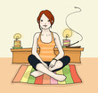 Donna in yoga relax