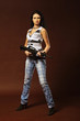 Beautiful woman with a rifle Beautiful woman with a rifle