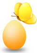 yellow egg with butterfly