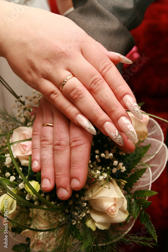 Photo: Just Married - Holding Hands Just Married - Holding Hands