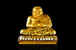 Gold buddha statues on background