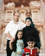 Happy Muslim family in Petra, Jordan