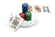 Texas hold'em royal flush and poker chips
