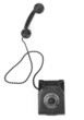 old bakelite telephone with spining dial