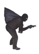 robber with flashlight and sack robber with flashlight and sack