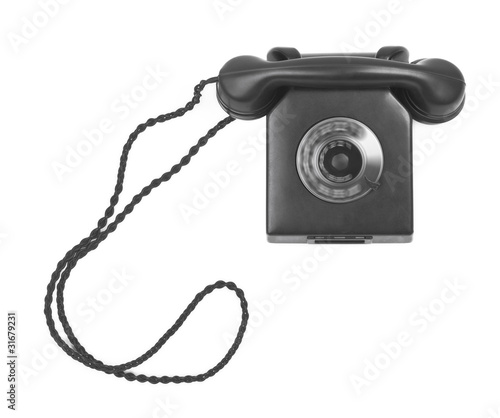 Photo: old bakelite telephone with spining dial old bakelite telephone with spining dial