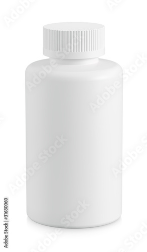 Photo: White plastic bottle cutout White plastic bottle cutout