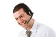 Happy phone operator