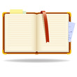 Vector: Vector notepad organizer with bookmark Vector notepad organizer with bookmark