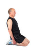 Senior man. Stretching
