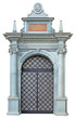 Isolated royal castle entrance
