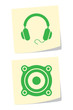 Headphones and Speaker Icons