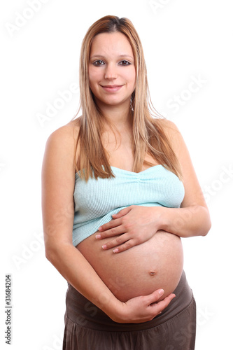 Photo: Pregnant woman isolated Pregnant woman isolated
