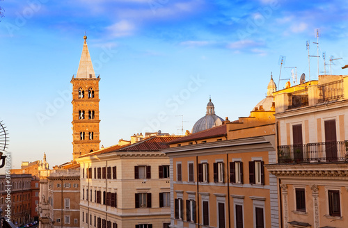 Photo: Italy.Rome.The top view on Basilica of Santa Maria maggiore.. Italy.Rome.The top view on Basilica of Santa Maria maggiore..