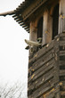 Cameras on wooden tower.