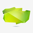 Abstract origami speech bubble vector background