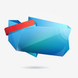 Abstract origami speech bubble vector background
