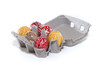 A carton of decorative eggs A carton of decorative eggs