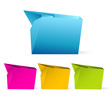 Abstract origami speech bubble vector background