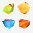 Abstract origami speech bubble vector background