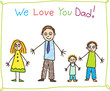 Kid's drawing. Father's day.