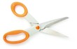 Photo: Isolated yellow scissors with plastic and iron parts Isolated yellow scissors with plastic and iron parts