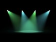 Illustration: Luci di scena verdi e azzurre Luci di scena verdi e azzurre