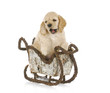 puppy in christmas sleigh