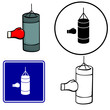 punching a heavy bag illustration sign and symbol punching a heavy bag illustration sign and symbol