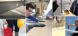 Mosaic of different trades involved in construction