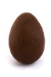 Chocolate easter egg over white