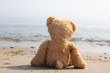 Teddybär einsam am Strand - Symbol für Single-Urlaub, etc. Teddybär einsam am Strand - Symbol für Single-Urlaub, etc.