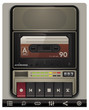 Vector cassette recorder template with icons Vector cassette recorder template with icons