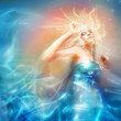 The beautiful girl dreams