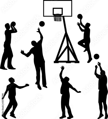 basketball player silhouette. asketball player silhouette