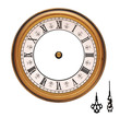 vintage wall clock isolated on white background