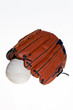 Baseball glove and ball